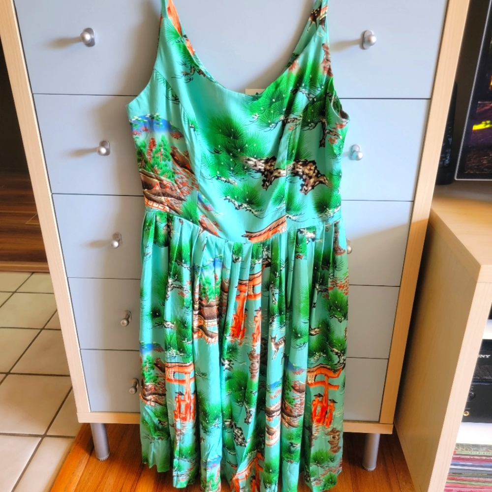 Retrospec'd Gigi Day Dress in Japanese Garden Print